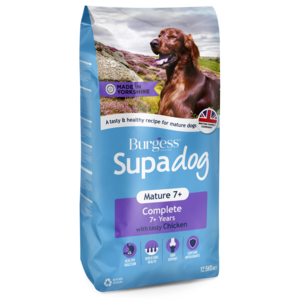Burgess Supadog Mature Dog Food 12.5kg. On Sale at VetShop